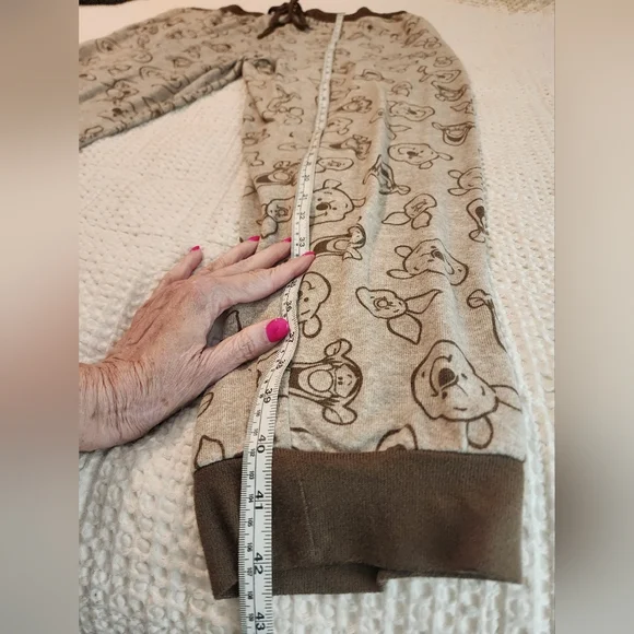 Disney Winnie the Pooh Print Soft Pajamas Browns 2X-3X Cozy Fairycore Whimsical - Picture 9 of 12